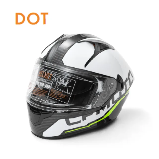 Шлем CFMOTO 85234H-001 Racing [S] Белый-Карбон